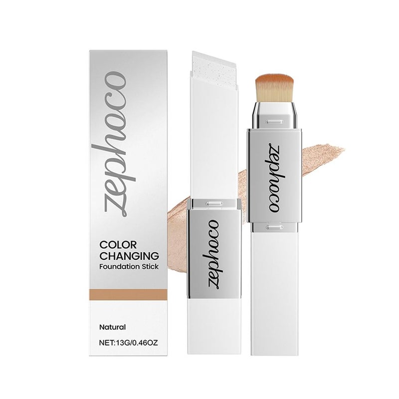 2-in-1 Color-Changing Foundation Stick - Lightweight, Hydrating, Smooth, and Non-Caking Foundation Makeup ZP-A05-0038-01 SMT Whitelist